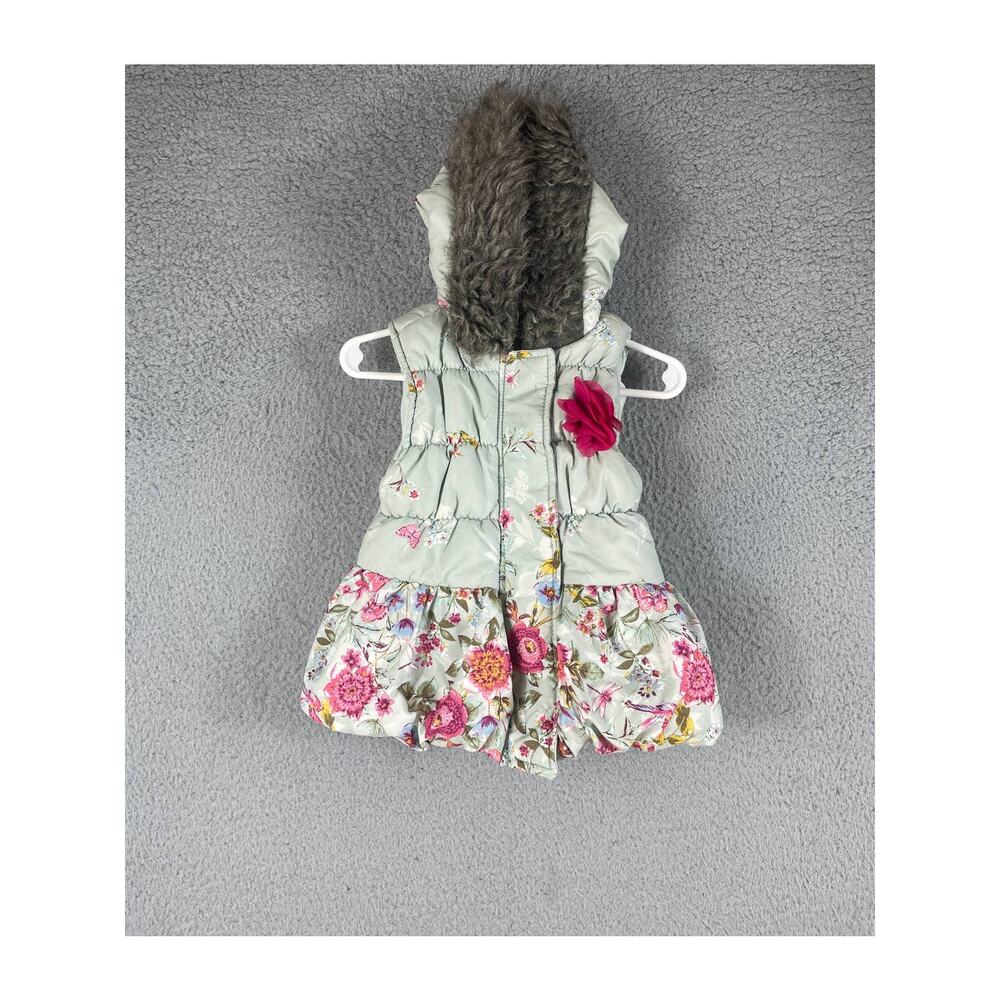 Little Lass Toddler Girls Size 3T Puffer Vest Floral